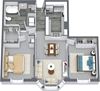 2 Bed & 1 Bath Floor Plan At Iroquois Club Apartments In Naperville, IL